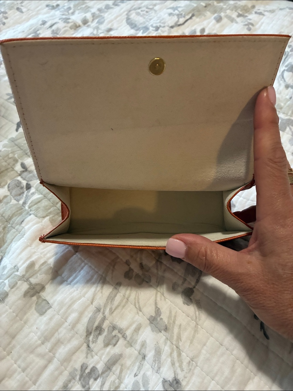 Tory Burch Orange Sunglass Case - Picture 2 of 2